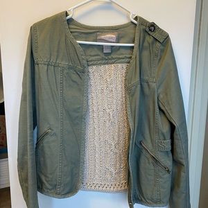 Forever 21 Olive Green Knit Army Jacket Size Small